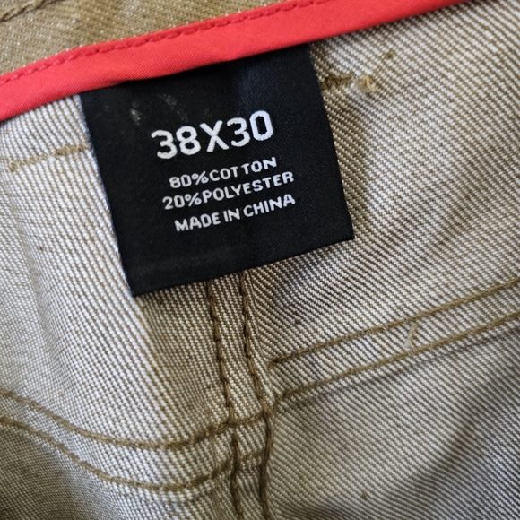 Men's Straight Fit Denim Pants - Khaki - Picture 5 of 10
